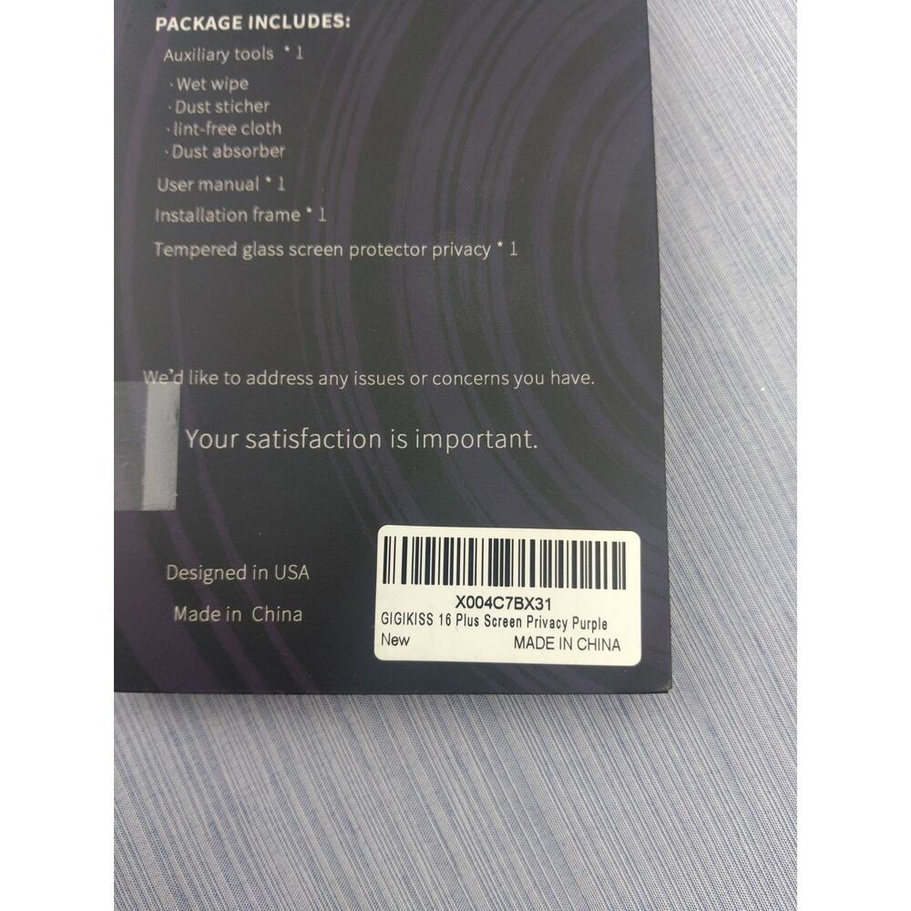 Compatible for iPhone 16 Privacy Screen Protector 6.1 Inch, Purple Gradient - Picture 3 of 4